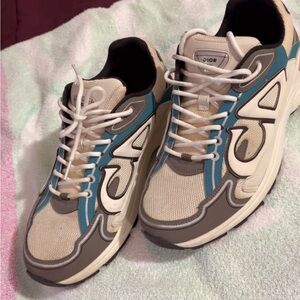 Dior Beige and Blue Sneakers